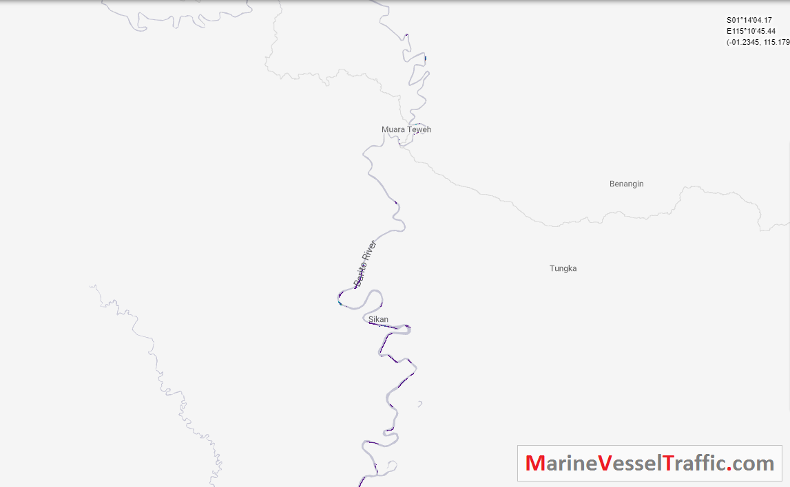 Live Marine Traffic, Density Map and Current Position of ships in BARITO RIVER